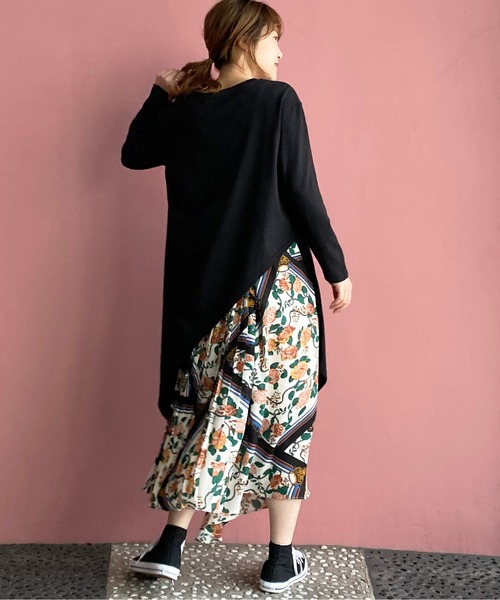 PICCIN（ピッチン）の「フラワーパネルプリーツ切替スカート（スカート・レディース・ベージュ・M/L）」の14枚目の写真