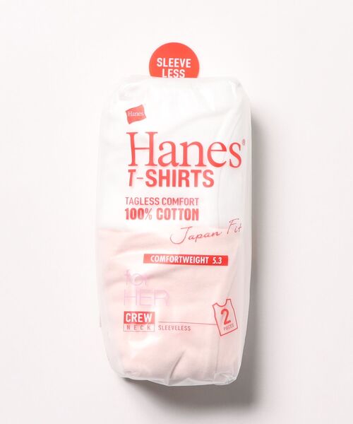 HANES（ヘインズ）の「【HANES/ヘインズ】Ｊ－ＦＩＴスリーブレス２Ｐアソート　ＨＷ５３２７　2枚組　無地　ジャパンフィット　白黒セット（タンクトップ・レディース・その他1/その他3/その他4/その他5/その他7/その他6/その他8・LARGE/MEDIUM）」の2枚目の写真
