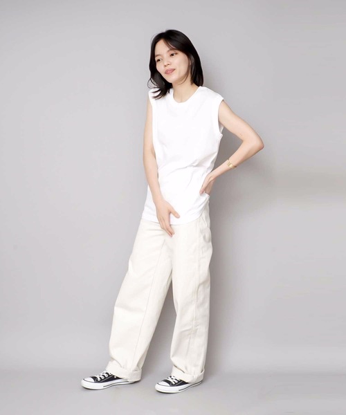 HANES（ヘインズ）の「【HANES/ヘインズ】Ｊ－ＦＩＴスリーブレス２Ｐアソート　ＨＷ５３２７　2枚組　無地　ジャパンフィット　白黒セット（タンクトップ・レディース・その他1/その他3/その他4/その他5/その他7/その他6/その他8・LARGE/MEDIUM）」の21枚目の写真