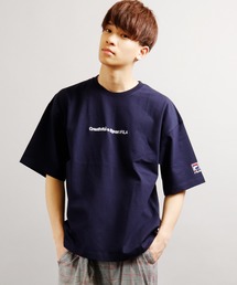 FILA HERITAGE | FILA heritage  韓国風 ブランドロゴプリント ビッグシルエット 半袖Tシャツ(Tシャツ/カットソー)