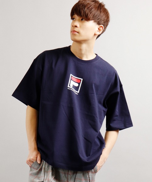 FILA HERITAGE（フィラヘリテージ）の「FILA heritage  韓国風 ブランドロゴプリント ビッグシルエット 半袖Tシャツ（Tシャツ/カットソー・メンズ・ホワイト/ブラック/ネイビー/レッド/イエロー/ブルー/グリーン/ホワイト系その他/ブルー系その他/ホワイト系その他2/ブルー系その他2/ブルー系その他3・M/L/XL）」の16枚目の写真
