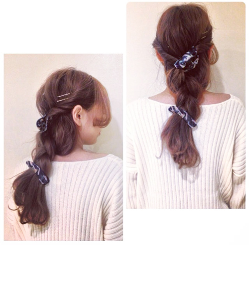 Kastane（カスタネ）の「【Kastane】アメリーバナナクリップ（その他ヘアアクセサリー・レディース・ネイビー/サックスブルー・FREE）」の7枚目の写真