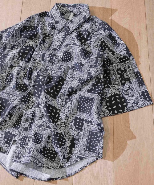 JOHN'S CLOSET(ジョンズクローゼット)の「【i】 ペイズリールーズシャツ半袖(シャツ/ブラウス・メンズ・ベージュ/ホワイト/ブラック・LARGE/MEDIUM)」の15枚目の写真