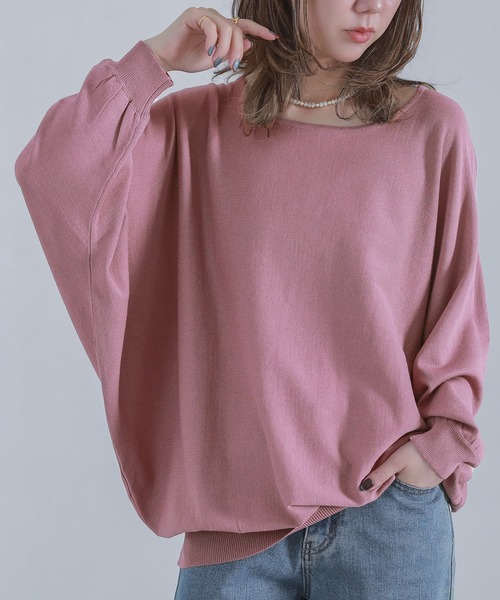 n'OrLABEL(ノアールレーベル)の「【機能素材】『ウォッシャブルドルマンニット』(ニット/セーター・レディース・ベージュ/スモークピンク/ブルーグリーン/モカ/ブラック/ライラック・FREE)」の6枚目の写真