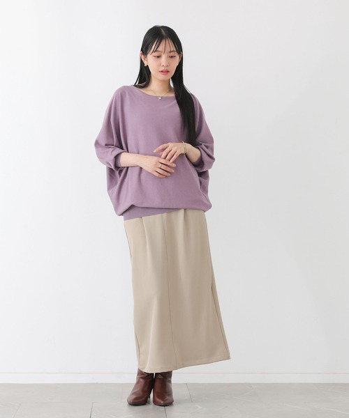 n'OrLABEL(ノアールレーベル)の「【UVカット】ウォッシャブルドルマンニット(ニット/セーター・レディース・ベージュ/スモークピンク/ブルーグリーン/モカ/ブラック/ライラック・FREE)」の10枚目の写真