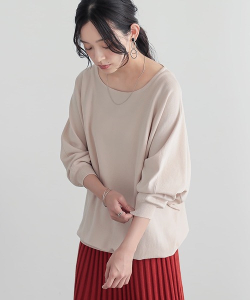 n'OrLABEL(ノアールレーベル)の「【機能素材】『ウォッシャブルドルマンニット』(ニット/セーター・レディース・ベージュ/スモークピンク/ブルーグリーン/モカ/ブラック/ライラック・FREE)」の19枚目の写真