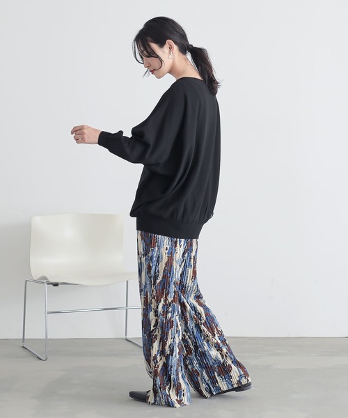 n'OrLABEL(ノアールレーベル)の「【機能素材】『ウォッシャブルドルマンニット』(ニット/セーター・レディース・ベージュ/スモークピンク/ブルーグリーン/モカ/ブラック/ライラック・FREE)」の12枚目の写真