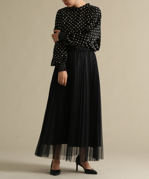 Tiara（ティアラ）の「ピーチサテンドットブラウス（シャツ/ブラウス・レディース・アイボリー/ブラック・FREE）」の15枚目の写真