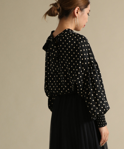 Tiara（ティアラ）の「ピーチサテンドットブラウス（シャツ/ブラウス・レディース・アイボリー/ブラック・FREE）」の16枚目の写真