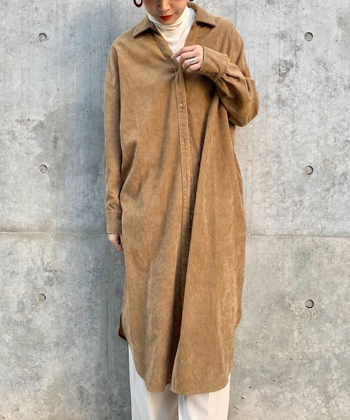 コーデュロイバックタックシャツワンピース シャツワンピース Ciaopanic チャオパニック のファッション通販 Zozotown
