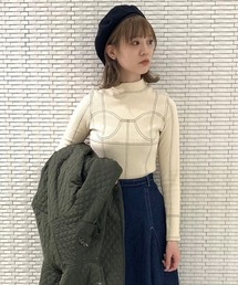 Candy Stripper | BICOLOR STITCH RIB トップス(Tシャツ/カットソー)