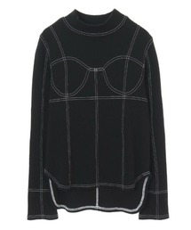 Candy Stripper | BICOLOR STITCH RIB トップス(Tシャツ/カットソー)