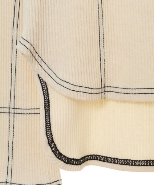 Candy Stripper（キャンディストリッパー）の「BICOLOR STITCH RIB トップス（Tシャツ/カットソー・レディース・ブラック/アイボリー/ブルー・2）」の8枚目の写真