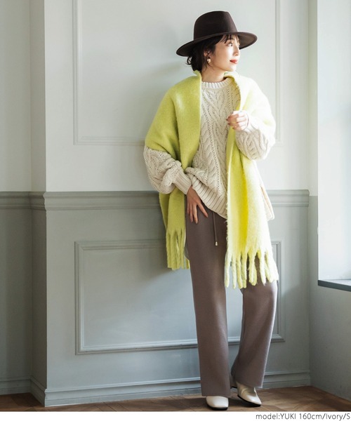 coca（coca）（コカ）の「ウールミックスケーブルニット（ニット/セーター・レディース・ベージュ/アイボリー・ONE SIZE/M/S）」の20枚目の写真