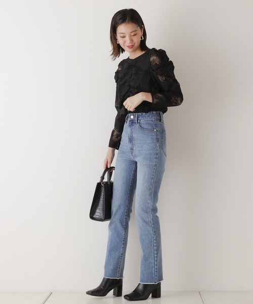 Chico（チコ）の「ストレートカラーデニム（デニムパンツ・レディース・ブラック/ライトベージュ/ブルー・SMALL/MEDIUM）」の13枚目の写真