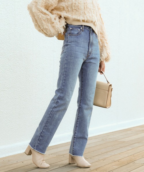 Chico（チコ）の「ストレートカラーデニム（デニムパンツ・レディース・ブラック/ライトベージュ/ブルー・SMALL/MEDIUM）」の20枚目の写真