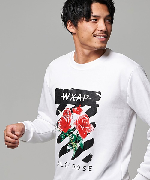 CavariA（キャバリア）の「『CavariA/キャバリア』薔薇プリントクルーネックトレーナー（スウェット・メンズ・ブラック系その他/ブラック系その他2/ホワイト系その他/ホワイト系その他2・M/L）」の10枚目の写真