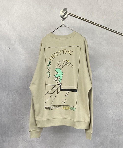 在庫一掃最安挑戦 ライト裏毛 Pop イラスト プリント ビッグシルエット トレーナー Enjoy That 超美品 Www Akronautoauction Com