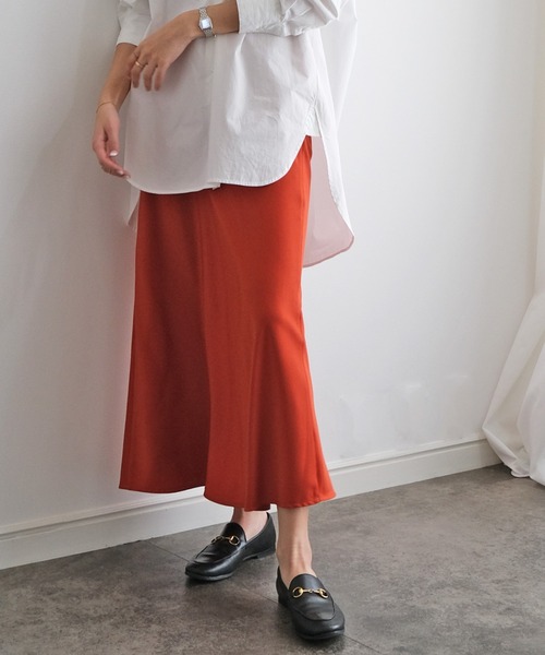 AKTE（アクテ）の「サテンフレアスカート（スカート）」 - WEAR