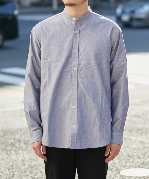 CIAOPANIC TYPY（チャオパニックティピー）の「【Daily Premium/デイリープレミアム】オックスバンドカラーシャツ（シャツ/ブラウス・メンズ・グレー/ブルー/ミント/ブラック/オフホワイト/グリーン・M/L/S/XL）」の22枚目の写真