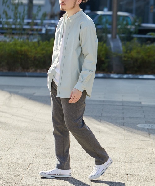 CIAOPANIC TYPY（チャオパニックティピー）の「【Daily Premium/デイリープレミアム】オックスバンドカラーシャツ（シャツ/ブラウス・メンズ・グレー/ブルー/ミント/ブラック/オフホワイト/グリーン・M/L/S/XL）」の19枚目の写真