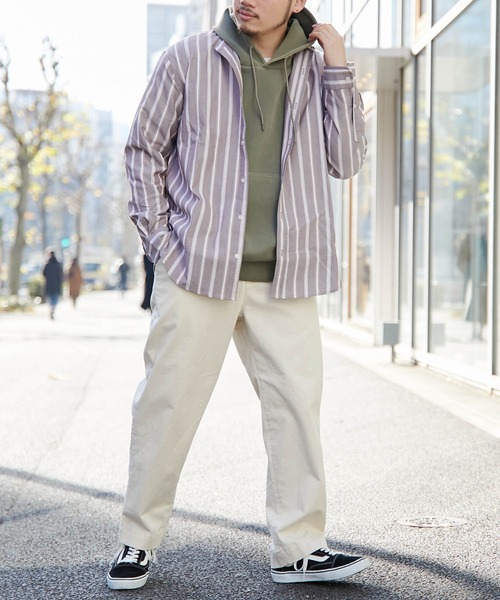 CIAOPANIC TYPY（チャオパニックティピー）の「【Daily Premium/デイリープレミアム】オックスバンドカラーシャツ（シャツ/ブラウス・メンズ・グレー/ブルー/ミント/ブラック/オフホワイト/グリーン・M/L/S/XL）」の15枚目の写真