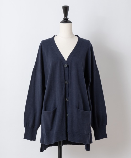 Rewde（ルゥデ）の「ベーシックBIGカーディガン（1R14-03172）（ニット/セーター・レディース・ブルー/キャメル/ホワイト/ネイビー・M）」の2枚目の写真