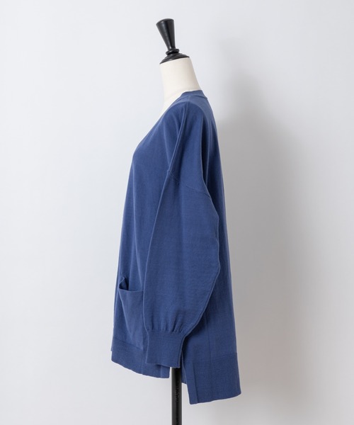 Rewde（ルゥデ）の「ベーシックBIGカーディガン（1R14-03172）（ニット/セーター・レディース・ブルー/キャメル/ホワイト/ネイビー・M）」の20枚目の写真