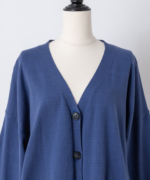 Rewde（ルゥデ）の「ベーシックBIGカーディガン（1R14-03172）（ニット/セーター・レディース・ブルー/キャメル/ホワイト/ネイビー・M）」の6枚目の写真