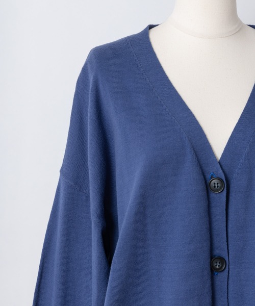 Rewde（ルゥデ）の「ベーシックBIGカーディガン（1R14-03172）（ニット/セーター・レディース・ブルー/キャメル/ホワイト/ネイビー・M）」の17枚目の写真