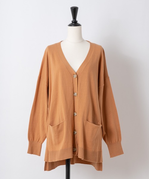 Rewde（ルゥデ）の「ベーシックBIGカーディガン（1R14-03172）（ニット/セーター・レディース・ブルー/キャメル/ホワイト/ネイビー・M）」の21枚目の写真