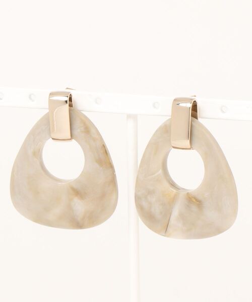 ap retro（アプレトロ）の「三角マーブルピアス【ZOZO限定アイテム】（ピアス（両耳用）・レディース・ブラウン/グレー/グリーン・FREE）」の9枚目の写真