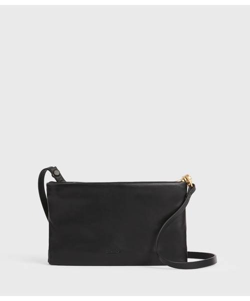 ALLSAINTS（オールセインツ）の「MILA LEATHER DOUBLE POUCH BAG | MILA レザー ダブル ポーチ バッグ（ショルダーバッグ・レディース・ブラック/ホワイト/その他・ONE SIZE）」の6枚目の写真