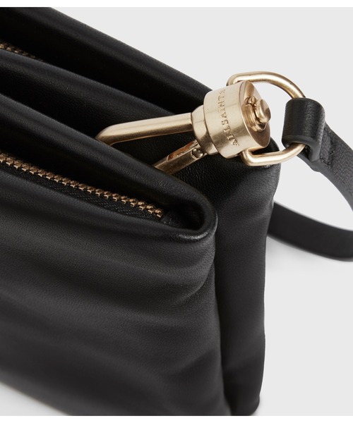 ALLSAINTS（オールセインツ）の「MILA LEATHER DOUBLE POUCH BAG | MILA レザー ダブル ポーチ バッグ（ショルダーバッグ・レディース・ブラック/ホワイト/その他・ONE SIZE）」の9枚目の写真