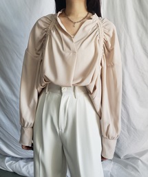 me+em select | シャーリングニュアンスブラウス(シャツ/ブラウス)