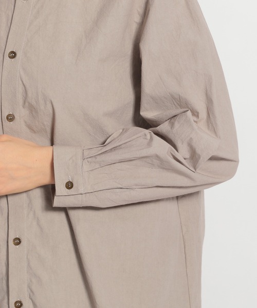 ichi(イチ)の「【ichi(イチ)】ダンプルーフシャツ(シャツ/ブラウス・レディース・ホワイト/ライトグレー・FREE)」の9枚目の写真