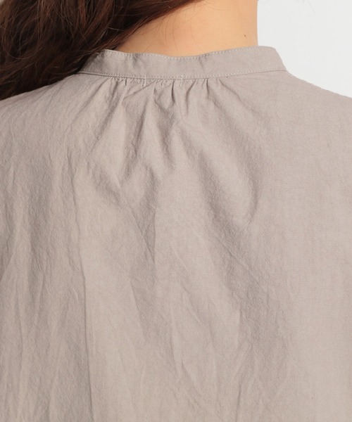 ichi(イチ)の「【ichi(イチ)】ダンプルーフシャツ(シャツ/ブラウス・レディース・ホワイト/ライトグレー・FREE)」の4枚目の写真