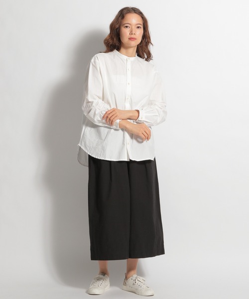 ichi(イチ)の「【ichi(イチ)】ダンプルーフシャツ(シャツ/ブラウス・レディース・ホワイト/ライトグレー・FREE)」の3枚目の写真