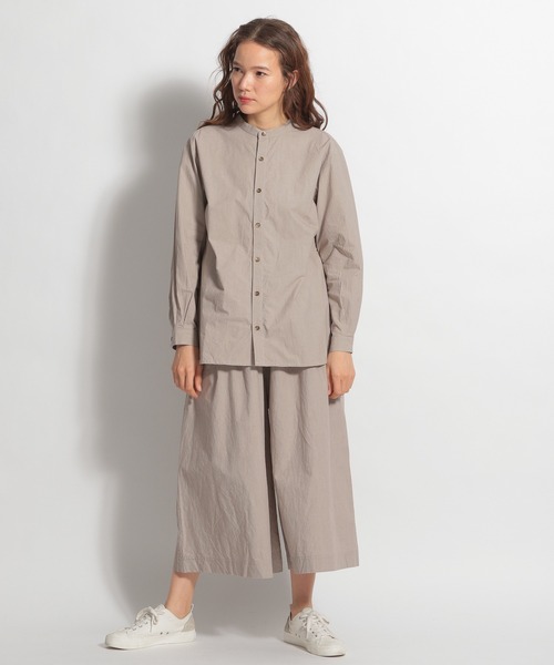 ichi(イチ)の「【ichi(イチ)】ダンプルーフシャツ(シャツ/ブラウス・レディース・ホワイト/ライトグレー・FREE)」の13枚目の写真