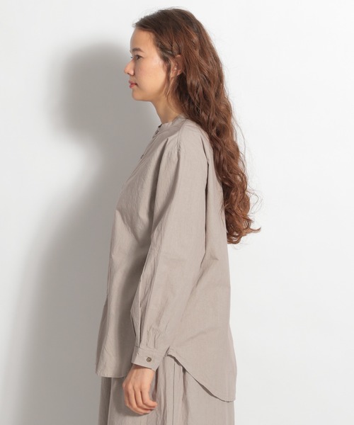 ichi(イチ)の「【ichi(イチ)】ダンプルーフシャツ(シャツ/ブラウス・レディース・ホワイト/ライトグレー・FREE)」の7枚目の写真