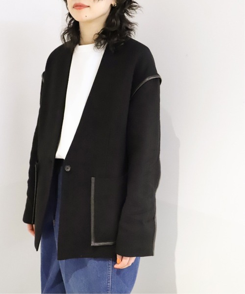 CITYSHOP ノーカラージャケット グレー 楽天市場】ノーカラージャケット レディース ジャケット