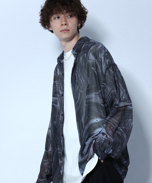 HARE（ハレ）の「マーブルシアーシャツ(HARE)（シャツ/ブラウス）」 - WEAR