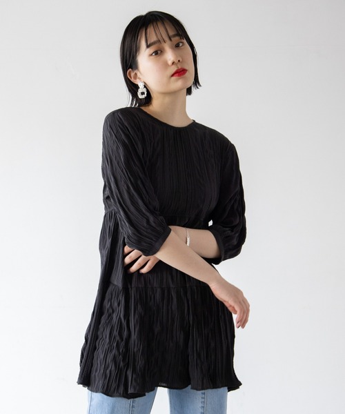 PAGEBOY(ページボーイ)の「バックリボンティアードブラウス(シャツ/ブラウス・レディース・オフホワイト/ブラック/グレイッシュベージュ・FREE)」の10枚目の写真