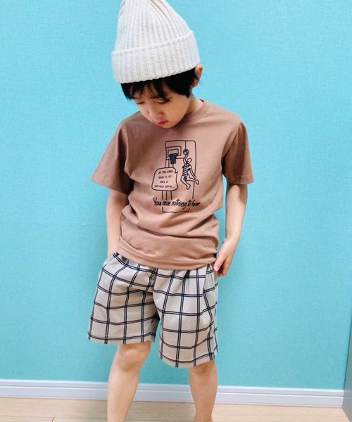 セール】手書き風プリント半袖Tシャツ カットソー キッズ（T