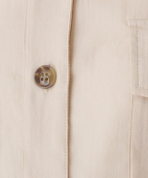 Cutie Blonde（キューティーブロンド）の「◆【S-L】シアー胸ポケットシャツ（シャツ/ブラウス・レディース・オフホワイト/カーキ/ライトベージュ・01/02/03）」の7枚目の写真