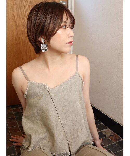 MURUA(ムルーア)の「ラフフリンジSET UP(つなぎ/オールインワン・レディース・ベージュ/ブラウン・1/2)」の8枚目の写真