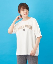 CUBE SUGAR（キューブシュガー）の「OE天竺 パウダー加工 袖タック Tシャツ（Tシャツ/カットソー）」