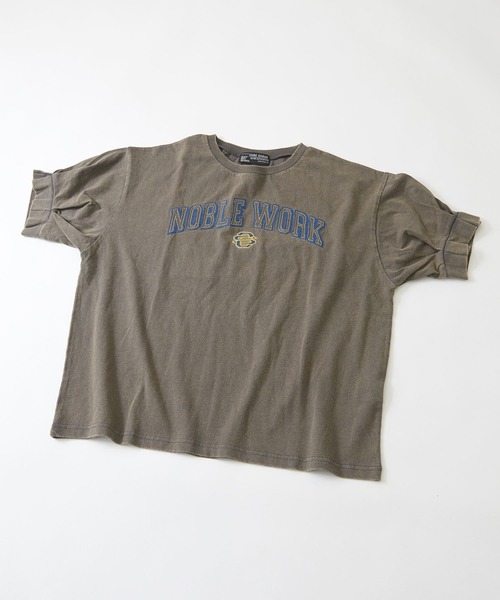 CUBE SUGAR（キューブシュガー）の「OE天竺 パウダー加工 袖タック Tシャツ（Tシャツ/カットソー・レディース・チャコールグレー/ホワイト/レッド・M）」の17枚目の写真