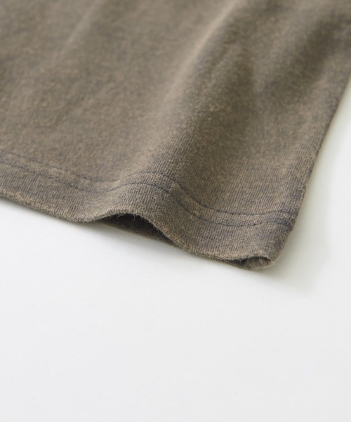 CUBE SUGAR（キューブシュガー）の「OE天竺 パウダー加工 袖タック Tシャツ（Tシャツ/カットソー・レディース・チャコールグレー/ホワイト/レッド・M）」の22枚目の写真