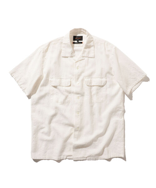 BEAMS PLUS（ビームスプラス）の「BEAMS PLUS / コットンリネンキャンバス オープンカラーシャツ（シャツ/ブラウス）」 - WEAR